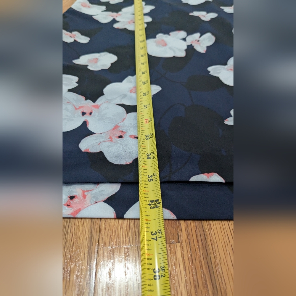 Banana Republic Blue Floral Polo Collar Midi Dress Size M - Picture 7 of 11